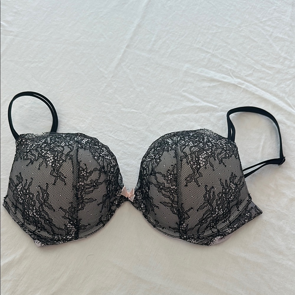 Victoria's Secret Black Lace Plunge Bra